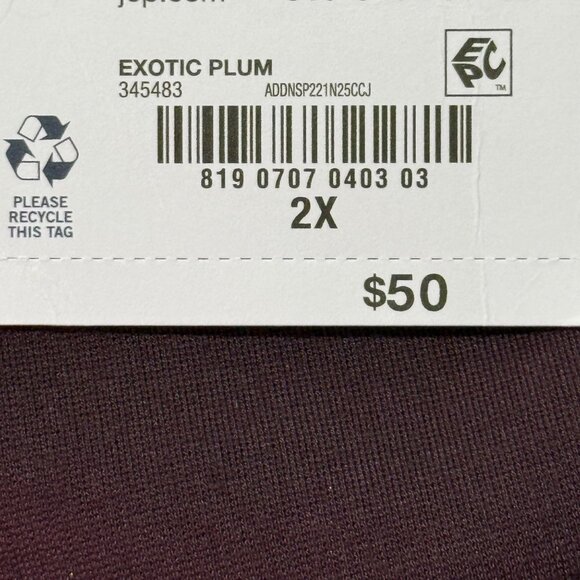 St. Johns Bay Women Wide Leg Pull-on High Rise Stretch Plum Pants Plus Sz 2X NWT - Picture 6 of 11